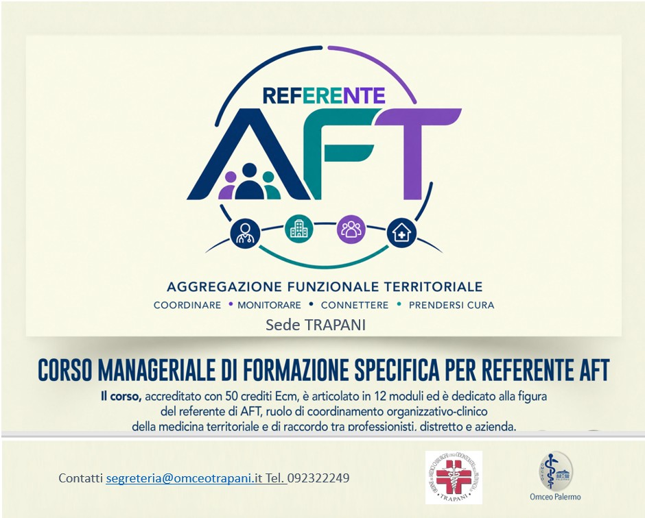 Clicca per accedere all'articolo CORSO MANAGERIALE DI FORMAZIONE SPECIFICA PER REFERENTE AFT